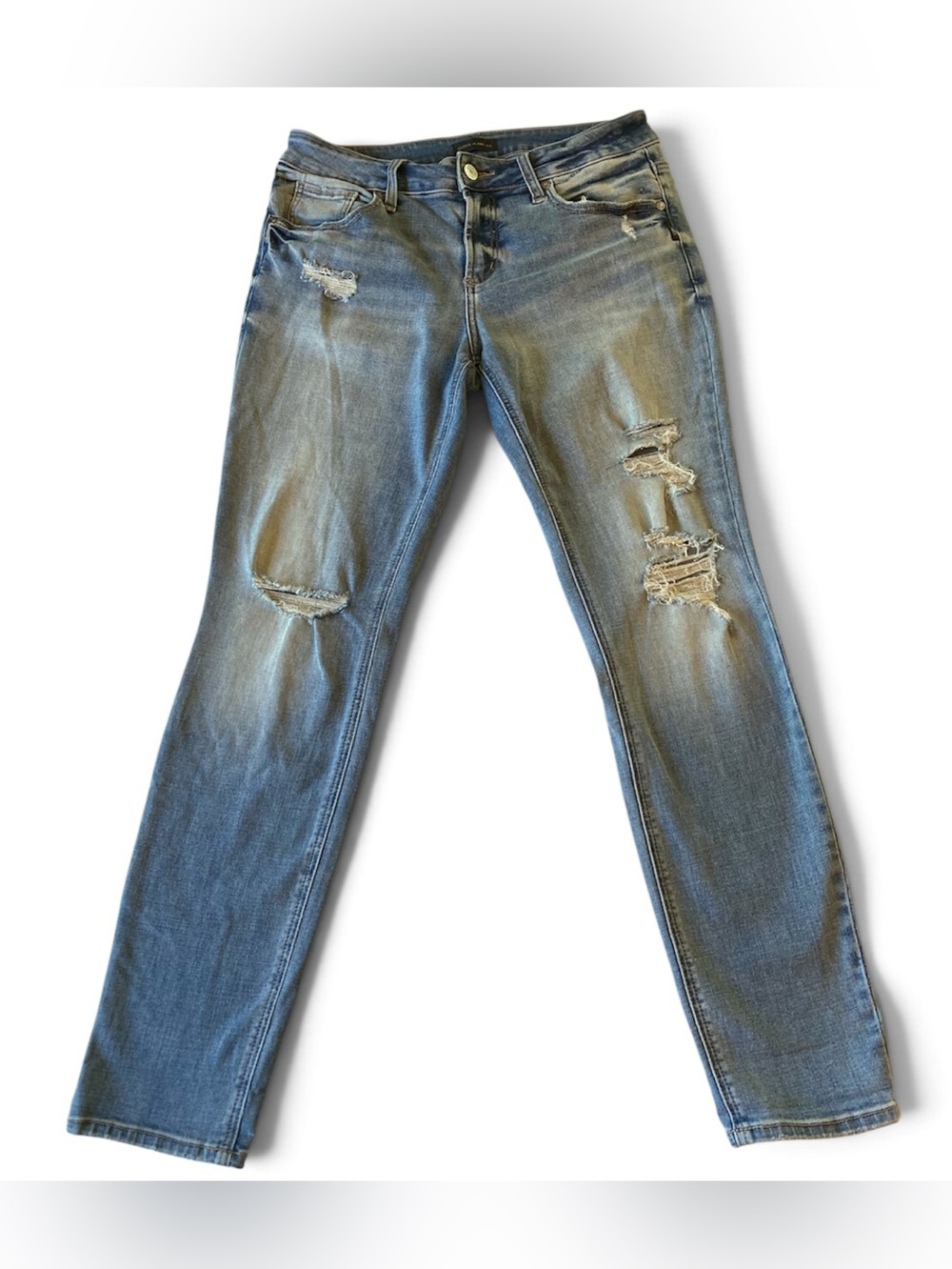 Silver Jeans Company Boyfriend Jeans Size 29 Factory Distressed Light Wash